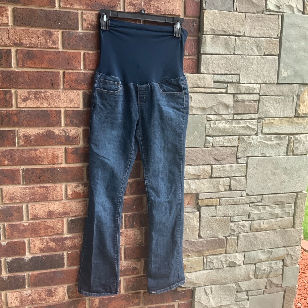 Bella Vida Maternity Bootcut Blue Jeans Wm Lg